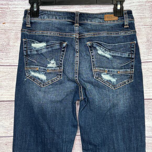 BKE Women's Stella Mid Rise Slim Fit Boot Cut Western Denim Jeans Size 26 x 31.5 - Picture 3 of 11